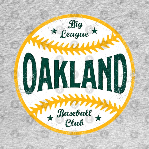 Oakland Retro Big League Baseball - Green by KFig21